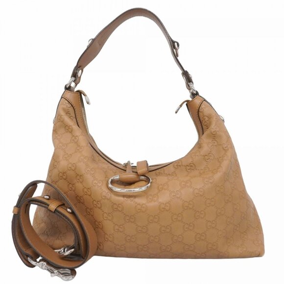 GUCCI Authentic Brown Leather Bag - Picture 1 of 13